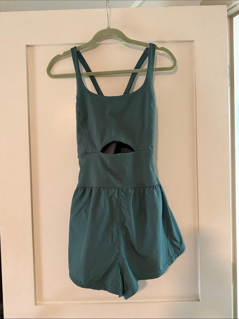 FP Movement by Free People Teal Cutout Romper